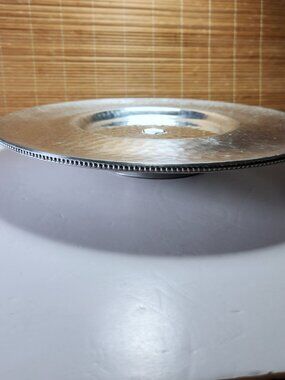 Hammered Metal Lazy Susan Tray Rustic Rotating Serving Centerpiece Kitchen Decor